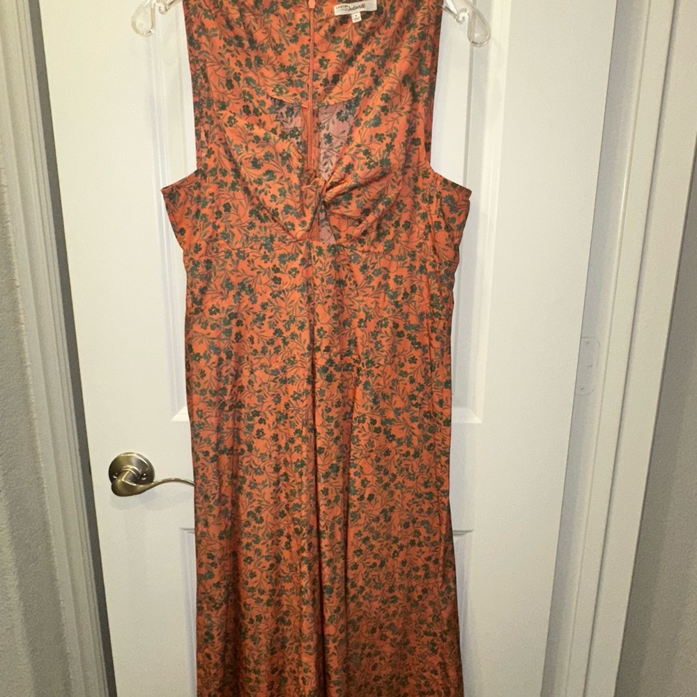 Madewell floral twist front midi dress